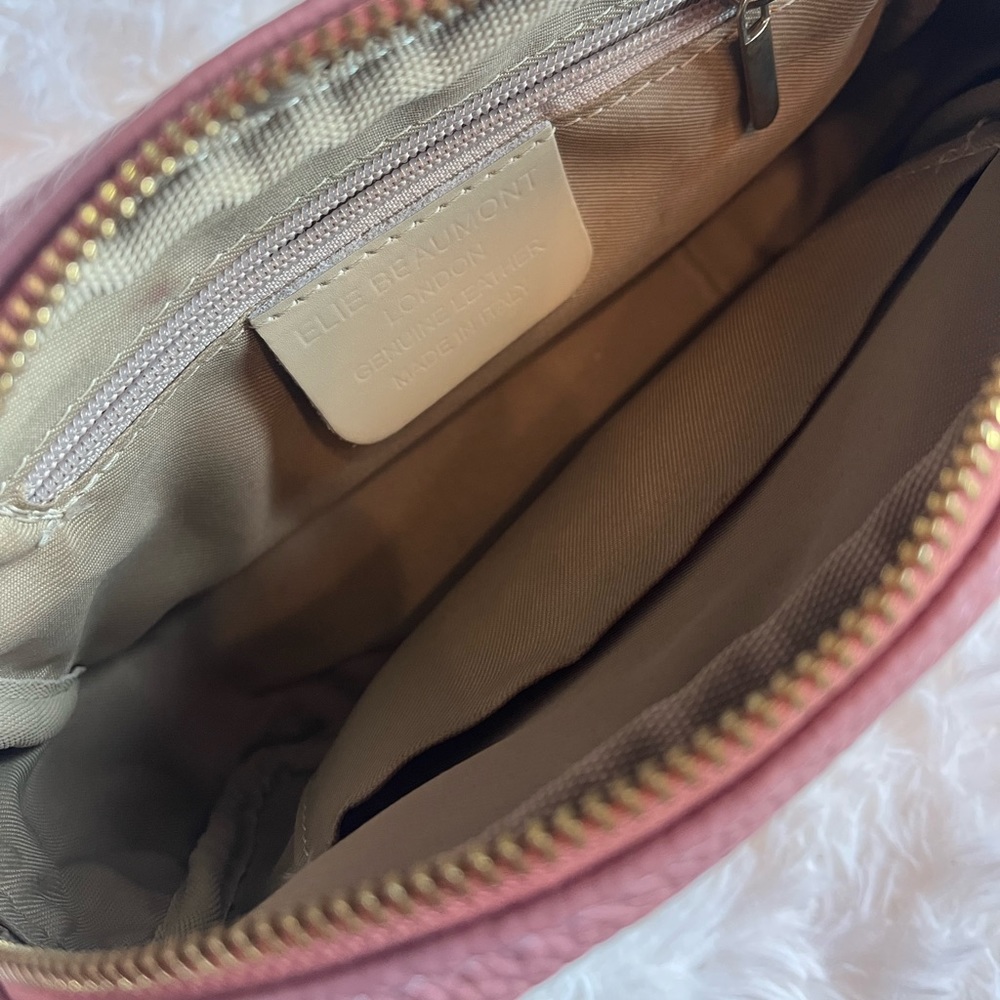 Elie Beaumont Pink Crossbody with Gold Chain, Gold and Camouflage Strap - Picture 8 of 8